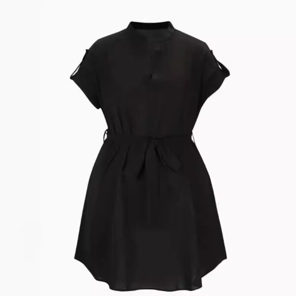 V-Neck Belted Summer Dress - Image 3