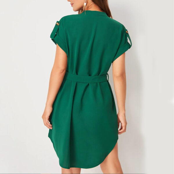 V-Neck Belted Summer Dress - Image 7