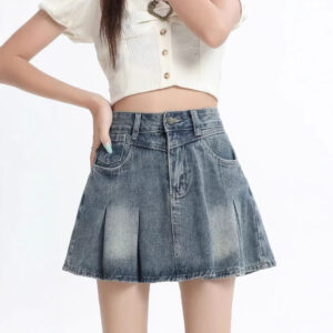 Retro Denim Skirt